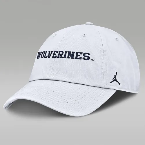 Nike Michigan Wolverines Core Club Mascot Wordmark чоловічі Jordan Brand College Adjustable Hat колір білий