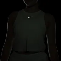 Nike One Classic женская Dri-FIT Cropped Tank Top цвет зеленый