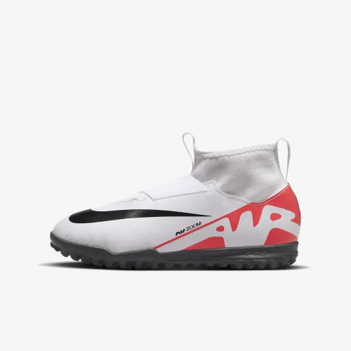 Nike Jr. Mercurial Superfly 9 Academy Little/Big дитячі Turf High-Top Soccer Кросівки колір червоний
