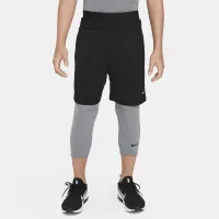 Nike Pro Dri-FIT Big дитячі (для хлопчиків) 3/4-Length Tights колір сірий