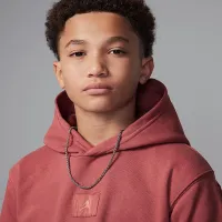 Nike Jordan MJ Flight Big дитячі Fleece Pullover Толстовка з капюшоном колір червоний