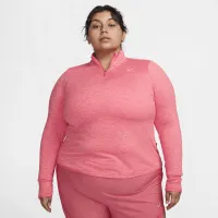 Nike Dri-FIT Swift Element UV женская 1/4-Zip Running Top (большие размеры) Pink