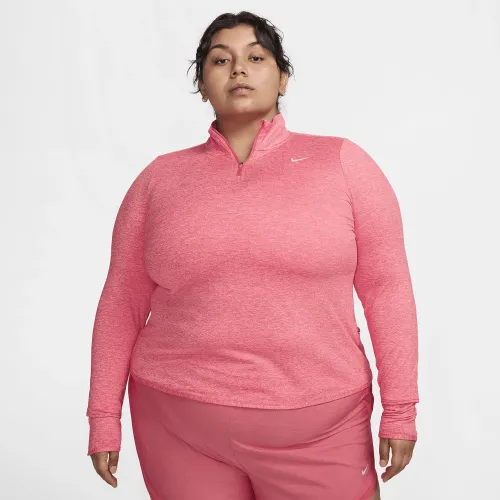 Nike Dri-FIT Swift Element UV женская 1/4-Zip Running Top (большие размеры) Pink
