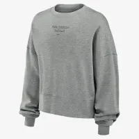 Nike Phoenix Fleece женская Softball Crew-Neck свитшот цвет серый