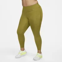Nike Go жіноча Firm-Support З високою талією 7/8 лосіни з кишенями(великі розміри) колір зелений