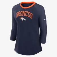 Denver Broncos жіноча Nike NFL 3/4-Sleeve футболка блакитний