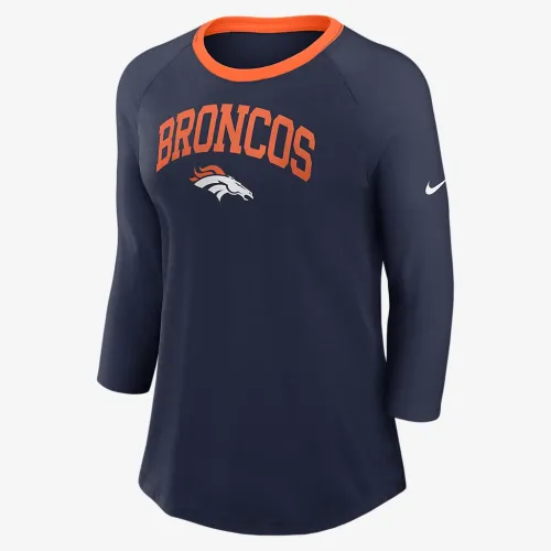 Denver Broncos женская Nike NFL 3/4-Sleeve футболка синий