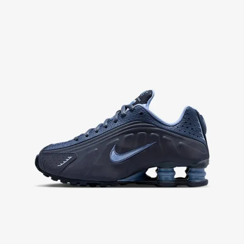Nike Shox R4 Big детские (для мальчиков) Кроссовки синий