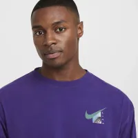 Nike чоловічі Max90 Long-Sleeve баскетбольні футболка колір фіолетовий