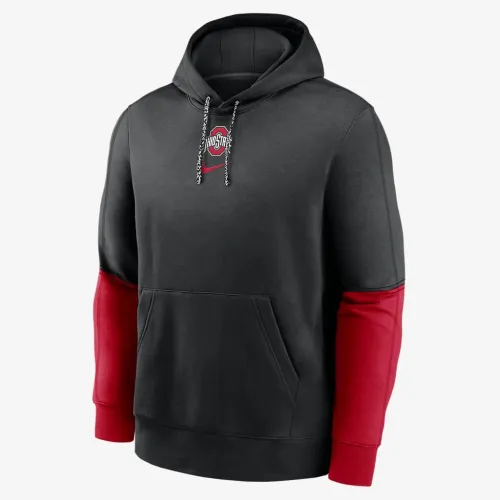 Ohio State Buckeyes Sideline Team Issue Club мужские Nike College Pullover Толстовка с капюшоном цвет черный
