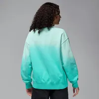 Nike Jordan Flight Fleece женская French Terry Crew-Neck свитшот цвет зеленый