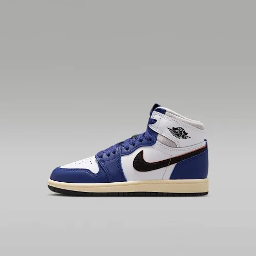 Nike Jordan 1 Retro High OG Little дитячі Кросівки колір білий