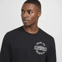 Nike LeBron мужские Max90 Long-Sleeve баскетбольные футболка цвет черный