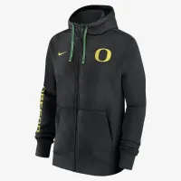 Oregon Ducks Sideline Team Issue чоловічі Nike College Full-Zip Толстовка з капюшоном колір чорний