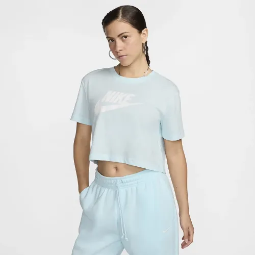 Nike Sportswear Essential жіноча Cropped Logo футболка блакитний