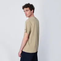Футболка Champion Crewneck Big Script Logo 219831-YS073 - бежевая