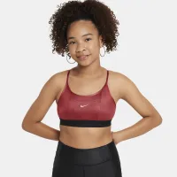 Nike Indy Big детские (Girls') Sports Bra цвет красный