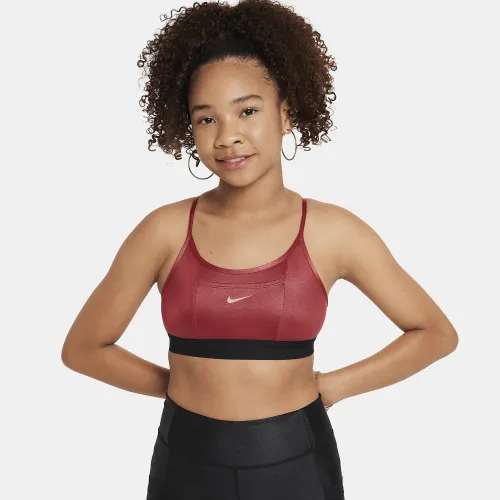 Nike Indy Big детские (Girls') Sports Bra цвет красный
