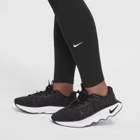 Nike One Big дитячі (Girls') Dri-FIT З високою талією лосіни (Extended Size) колір чорний