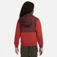 Nike Outdoor Play EasyOn Big дитячі Fleece Толстовка з капюшоном колір червоний