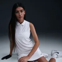 Nike Victory женская Dri-FIT Sleeveless Polo цвет белый