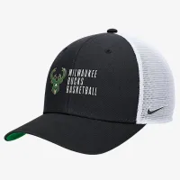 Milwaukee Bucks 2024/25 Rise Icon Edition Nike NBA Trucker Cap колір чорний
