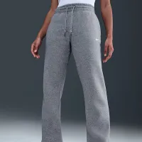 Nike Sportswear Phoenix Fleece женская Mid-Rise Open-Hem Pants цвет серый