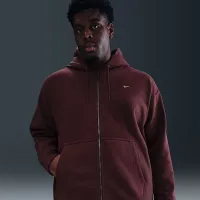 Nike Solo Swoosh мужские Full-Zip Fleece Толстовка с капюшоном цвет красный