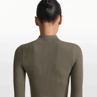 NikeSKIMS Ribbed Seamless женская Cropped Full-Zip Куртка цвет коричневый