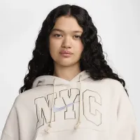 Nike Sportswear Phoenix Fleece женская Over-оверсайз Толстовка с капюшоном цвет коричневый