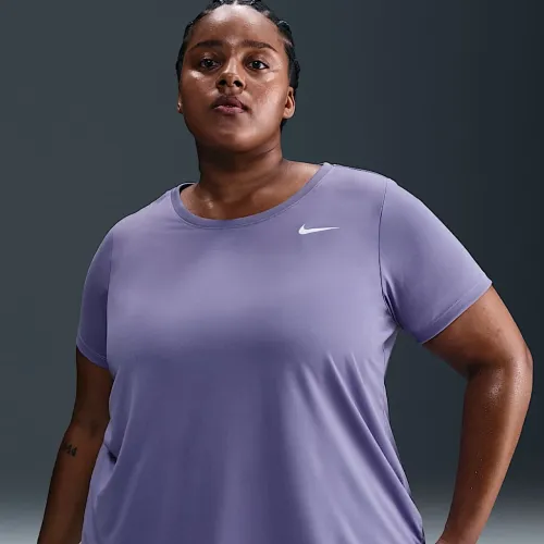 Nike Dri-FIT женская футболка (большие размеры) цвет фиолетовый