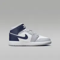 Nike Air Jordan 1 Mid Big детские Кроссовки цвет белый