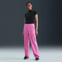 Nike Sportswear Chill Terry женская Mid-Rise French Terry Open-Hem Sweatpants Pink