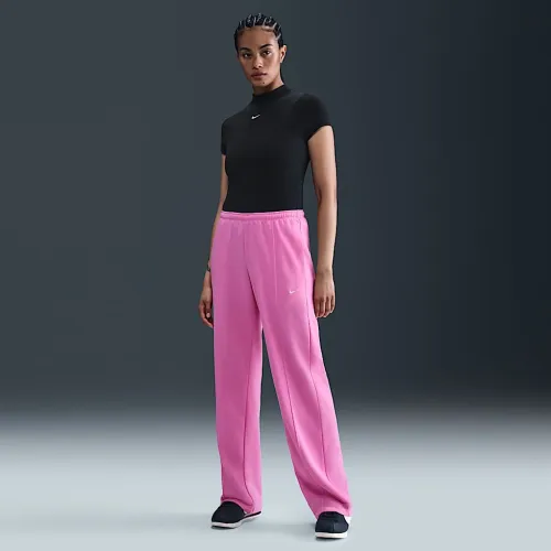 Nike Sportswear Chill Terry женская Mid-Rise French Terry Open-Hem Sweatpants Pink