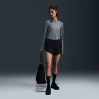 Nike One Classic жіноча Dri-FIT Long-Sleeve Top колір сірий