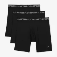 Nike Dri-FIT Ultra Stretch Micro чоловічі Long Boxer Brief (3 пари) колір чорний
