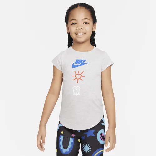 Nike Love Icon Stack Tee Little детские футболка цвет серый