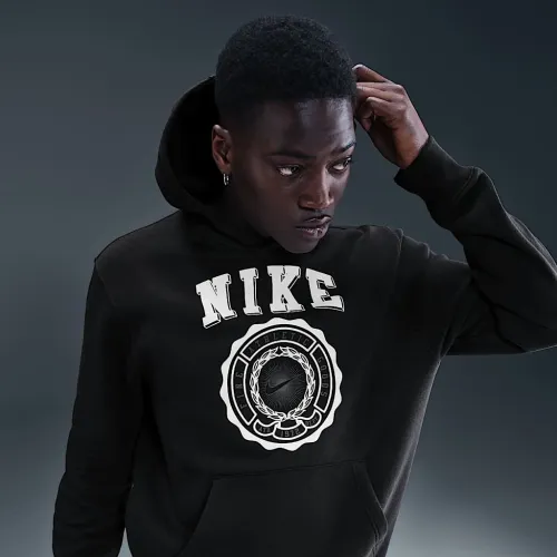 Nike Club чоловічі Pull-Over Fleece Толстовка з капюшоном колір чорний