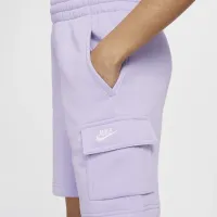 Nike Sportswear Club Fleece Big детские Cargo шорты цвет фиолетовый