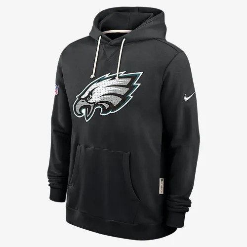 Philadelphia Eagles Initial Home Sideline чоловічі Nike Dri-FIT NFL Pullover Толстовка з капюшоном колір чорний
