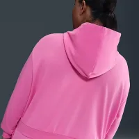 Nike Sportswear Chill Terry женская Loose Full-Zip French Terry Толстовка с капюшоном (большие размеры) Pink