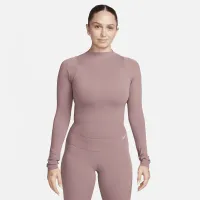 Nike Zenvy женская Dri-FIT Long-Sleeve Top цвет фиолетовый