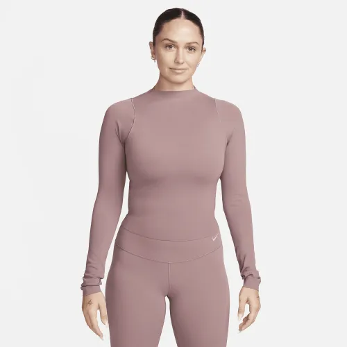 Nike Zenvy женская Dri-FIT Long-Sleeve Top цвет фиолетовый