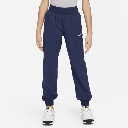 Nike Dri-FIT One Big дитячі (Girls') Woven тренувальні Pants блакитний