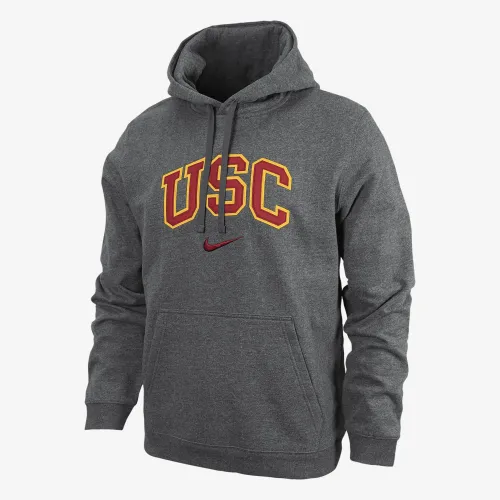 USC Club Fleece чоловічі Nike College Толстовка з капюшоном колір сірий