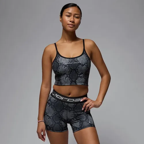 Nike Jordan Sport жіноча Printed Cropped Tank колір чорний