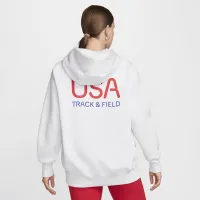 USA Phoenix Fleece женская Nike Full-Zip оверсайз Толстовка с капюшоном цвет коричневый