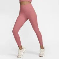 Nike Zenvy Rib жіноча Gentle-Support З високою талією 7/8 лосіни Pink