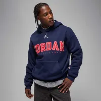 Nike Jordan Brooklyn Fleece мужские оверсайз Pullover Толстовка с капюшоном синий