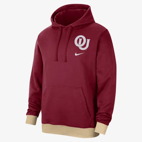Oklahoma чоловічі Nike College Retro Fleece Толстовка з капюшоном колір червоний